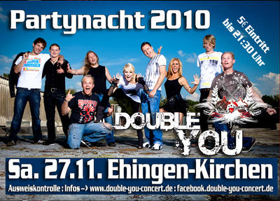 Party Flyer: Double You - Rockparty - Kirchen am 27.11.2010 in Ehingen a.d. Donau