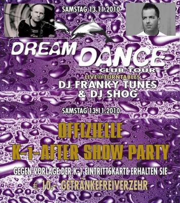 Party Flyer: Dream Dance Club Tour & Offizielle K-1-Aftershow Party @ A1 Musikpark am 13.11.2010 in Lbeck