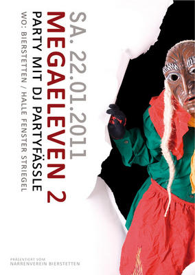 Party Flyer: MegaEleven Party Vol.2 mit DJ Partyfssle am 22.01.2011 in Bad Saulgau