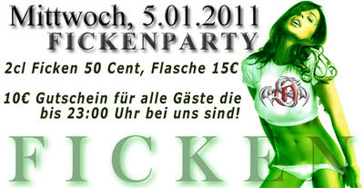 Party Flyer: Ficken Party @ Mirage am 05.01.2011 in Senden