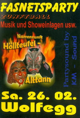 Party Flyer: Partyalarm! Hllische Teufelspartyyy am 26.02.2011 in Wolfegg
