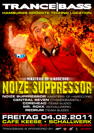 Party Flyer: Trancebass prsentiert: Noize Suppressor am 04.02.2011 in Hamburg