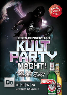 Party Flyer: HuGo's - Die Kult Partynacht am 24.02.2011 in Ravensburg