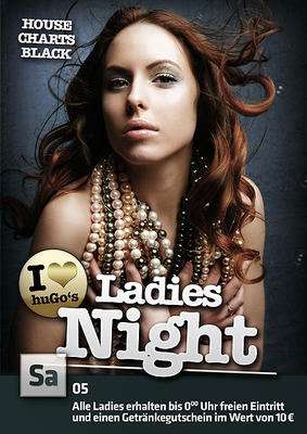 Party Flyer: Die I Love huGo's Ladies Night am 05.02.2011 in Ravensburg