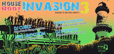 Party Flyer: HOUSE BOOT INVASION 3 @ Fahrgastschifffahrt Kpp'n Brass am 26.03.2011 in Rostock