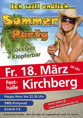 Party Flyer: Ich will endlich Sommer - Party am 18.03.2011 in Kirchberg an der Iller