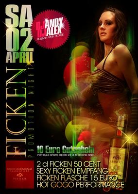 Party Flyer: Ficken Promo Night @ Mirage am 02.04.2011 in Senden