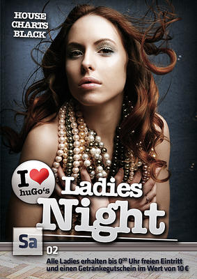 Party Flyer: Die I Love huGo's Ladies Night am 02.04.2011 in Ravensburg
