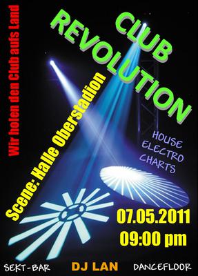 Party Flyer: CLUB REVOLUTION the first one am 07.05.2011 in Oberstadion