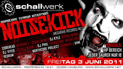 Party Flyer: Hardcore " Terror" Intention - DJ Noisekick Live am 03.06.2011 in Hamburg
