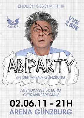 Party Flyer: ARENA Gnzburg - Q12 Abiparty am 02.06.2011 in Gnzburg (Kreisstadt)