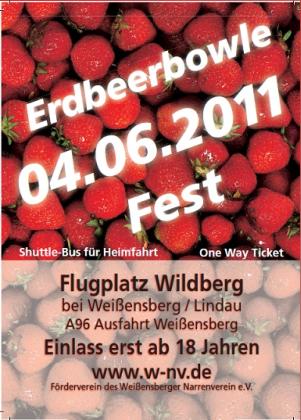 Party Flyer: ERDBEER-BOWLE-FEST 2011 am 04.06.2011 in Lindau (Bodensee)