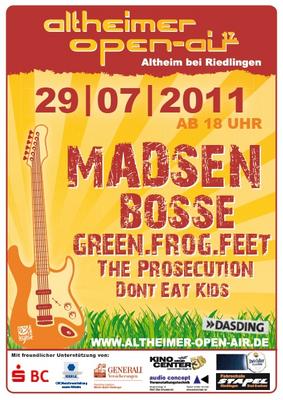 Party Flyer: 17. Altheimer-Open Air am 29.07.2011 in Altheim