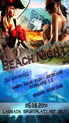 Party Flyer: Beach Night am 05.08.2011 in Ochsenhausen