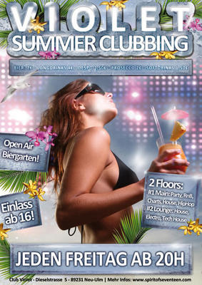 Party Flyer: Violet Summer Clubbing am 19.08.2011 in Neu-Ulm
