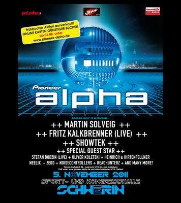 Party Flyer: Pioneer alpha Festival 2011 am 05.11.2011 in Schwerin