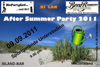 Party Flyer: After Summer Party 2011 am 09.09.2011 in Unterstadion