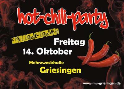 Party Flyer: hot-chili-party am 14.10.2011 in Griesingen
