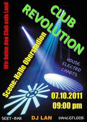 Party Flyer: Club Revolution am 07.10.2011 in Oberstadion