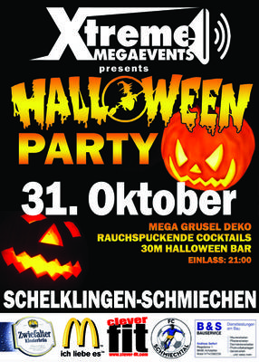 Party Flyer: MEGA HALLOWEEN PARTY - Schmiechen am 31.10.2011 in Schelklingen