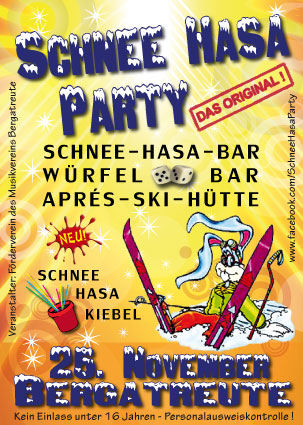Party Flyer: SCHNEE-HASA PARTY (das Original!!!) am 25.11.2011 in Bergatreute