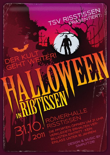 Party Flyer: Halloweenparty Ritissen am 31.10.2011 in Ehingen a.d. Donau