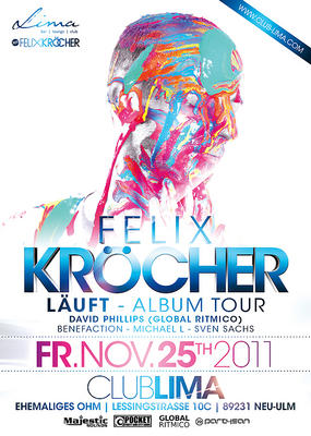 Party Flyer: FELIX KRCHER - LUFT Album Tour @club lima am 25.11.2011 in Neu-Ulm