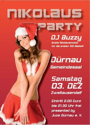 Party Flyer: Nikolaus Party am 03.12.2011 in Drnau