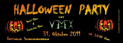 Party Flyer: 10. Halloweenparty Schemmerberg am 31.10.2011 in Schemmerhofen