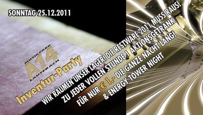 Party Flyer: Inventur Party @ Musikpark A14 am 25.12.2011 in Lauterach