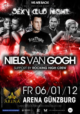 Party Flyer: ARENA Gnzburg - Sexy Club Night mit Niels van Gogh am 06.01.2012 in Gnzburg (Kreisstadt)