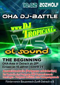 Party Flyer: OHA-Treffen 2012 in Ostrach - OHA DJ - Battle Tropicana v.s. OT-Sound am 10.02.2012 in Ostrach