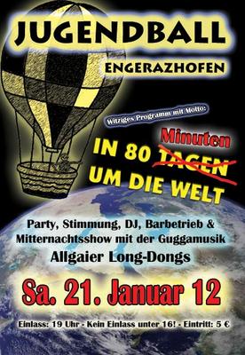 Party Flyer: Jugendball Engerazhofen am 21.01.2012 in Leutkirch im Allgu