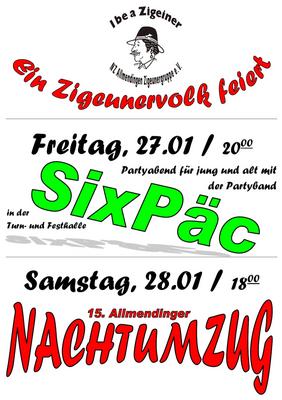 Party Flyer: Ein Zigeunervolk feiert am 27.01.2012 in Allmendingen
