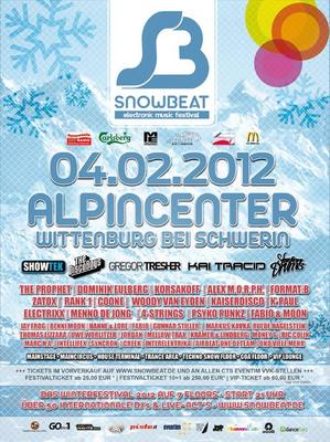 Party Flyer: Snowbeat - electronic music festival am 04.02.2012 in Wittenburg