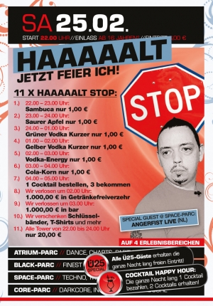 Party Flyer: Haaalt Stop! Jetzt feier ich! am 25.02.2012 in Stockelsdorf