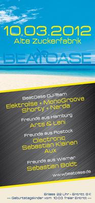 Party Flyer: BeatOase @ Alte Zuckerfabrik Rostock am 10.03.2012 in Rostock