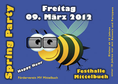 Party Flyer: Spring Party 2012 am 09.03.2012 in Ochsenhausen