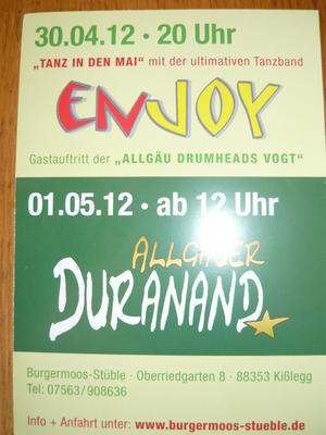 Party Flyer: Jubilumsparty mit ENJOY am 30.04.2012 in Kilegg