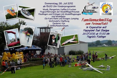 Party Flyer: Groes 6. Oldtimertreffen - Familiennachmittag am 26.07.2012 in Riedlingen