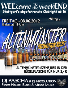 Party Flyer: WELcome to the weekEND - Altenmünster Promo Night (ab 16) am 08.06.2012 in Stuttgart