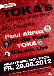 Party Flyer: TOKAs B-DAY Bash 2012 am 29.06.2012 in Rostock