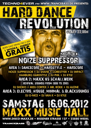 Party Flyer: Hard Dance Revolution am 16.06.2012 in Wedel