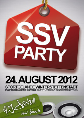 Party Flyer: SSV Party 2012 am 24.08.2012 in Ingoldingen