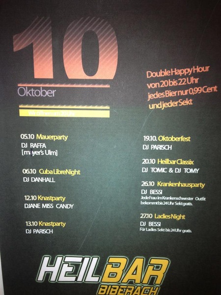 Party Flyer: Knastparty 2 @ Heilbar am 13.10.2012 in Biberach an der Riß