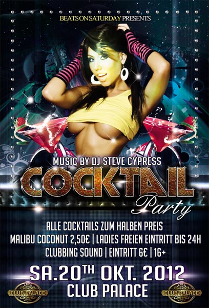 Party Flyer: Club Palace - Cocktail Party  am 20.10.2012 in Gnzburg (Kreisstadt)