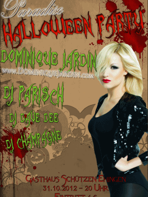 Party Flyer: Paradise Halloween Party am 31.10.2012 in Ehingen a.d. Donau