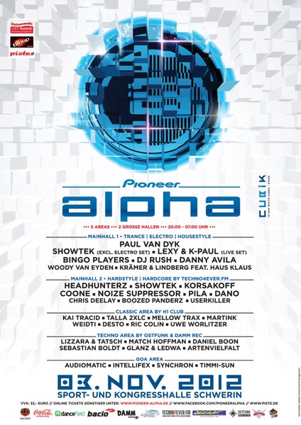 Party Flyer: Pioneer alpha Festival 2012 am 03.11.2012 in Schwerin