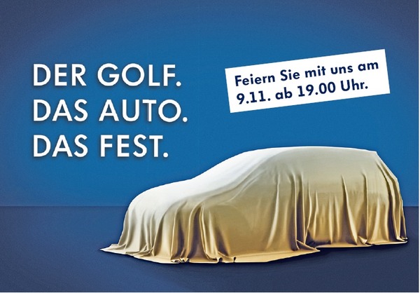 Party Flyer: Der Golf. Das Auto. Das Fest. am 09.11.2012 in Ehingen a.d. Donau