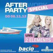 Party Flyer: bacio Afterworkparty meets II Elements am 08.11.2012 in Rostock